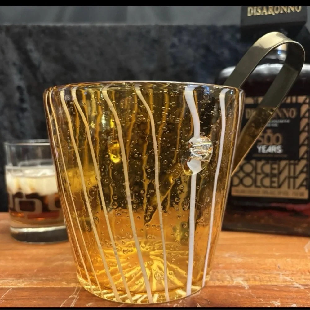 Vintage Murano Venini for Disaronno hand-blown art glass ice bucket Circa 1960’s